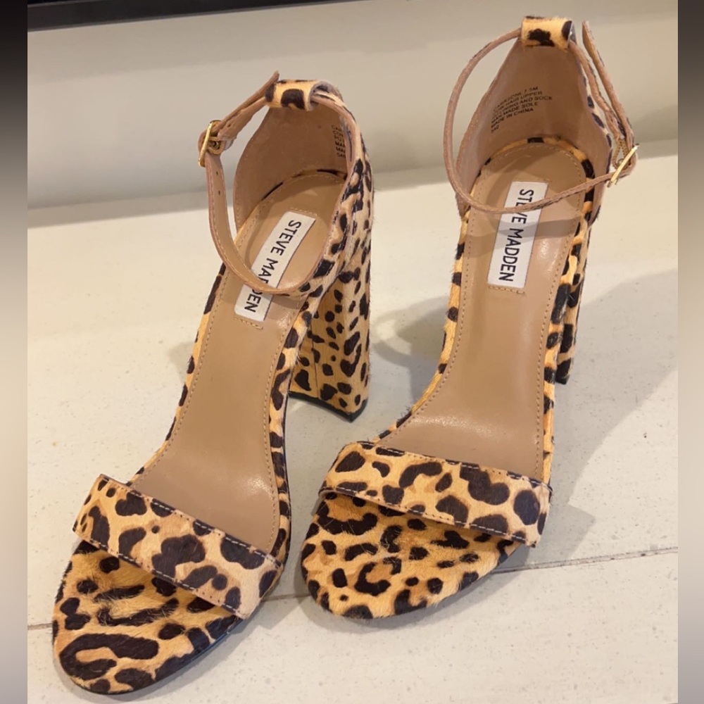 Steve Madden leopard print heels